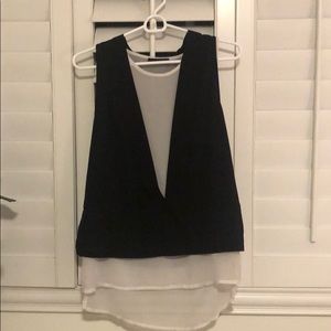 Zara Cute Black and White Top